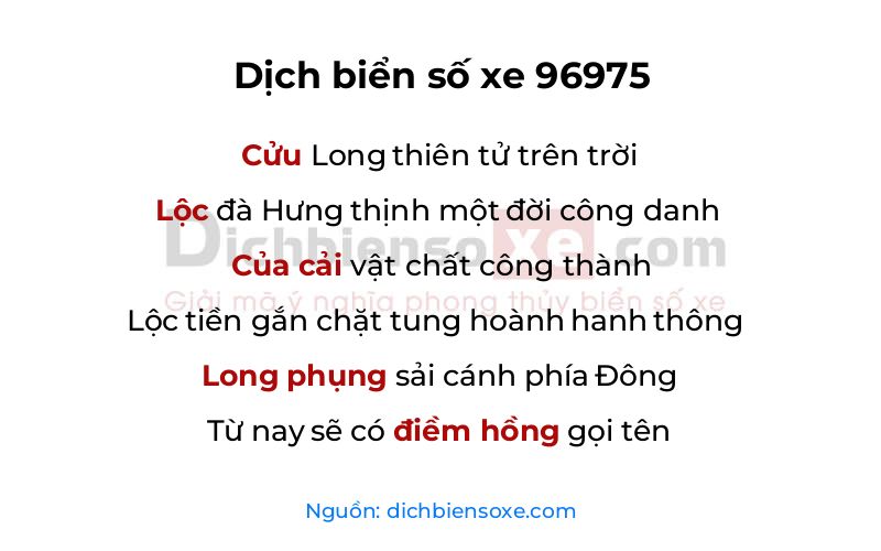 Dịch thơ biển số 96975