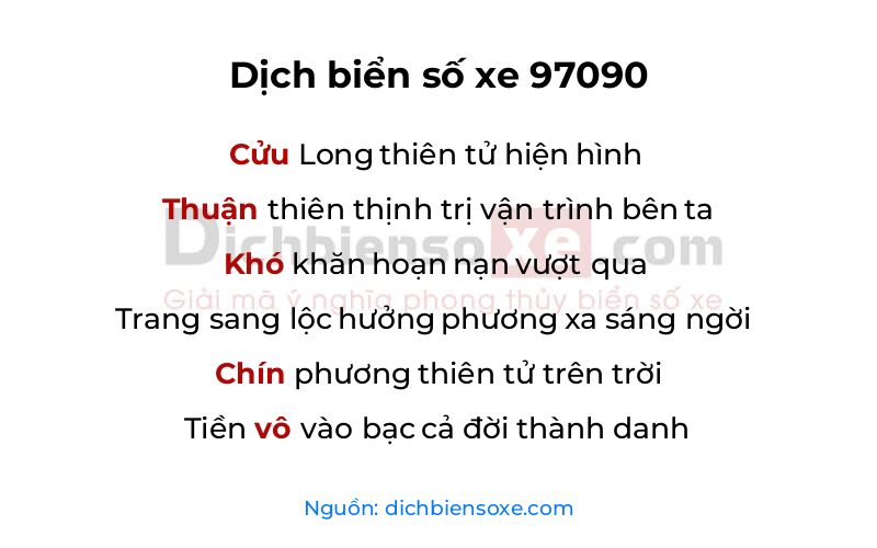 Dịch thơ biển số 97090