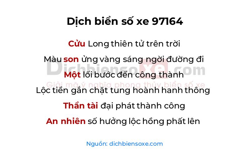 Dịch thơ biển số 97164