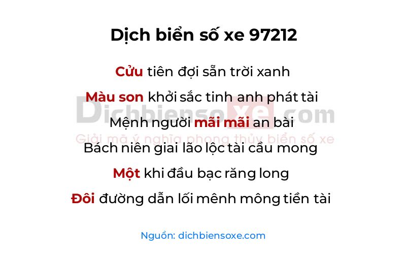 Dịch thơ biển số 97212