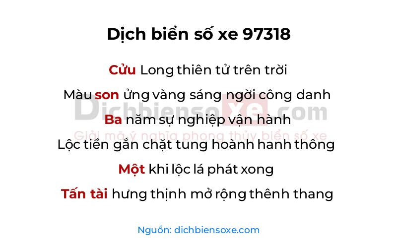 Dịch thơ biển số 97318
