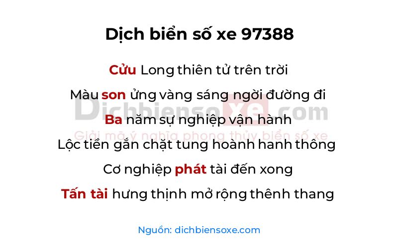 Dịch thơ biển số 97388