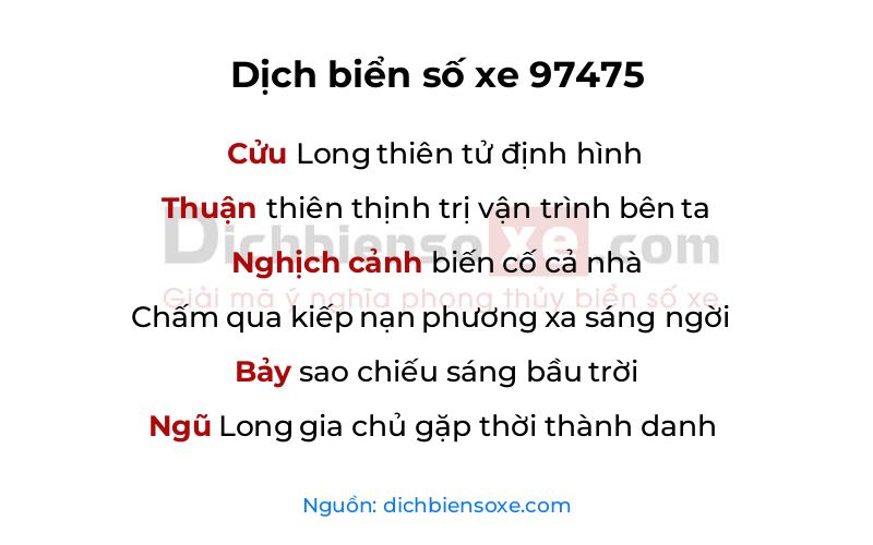 Dịch thơ biển số 97475