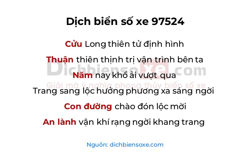 Dịch thơ biển số 97524