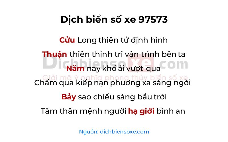 Dịch thơ biển số 97573