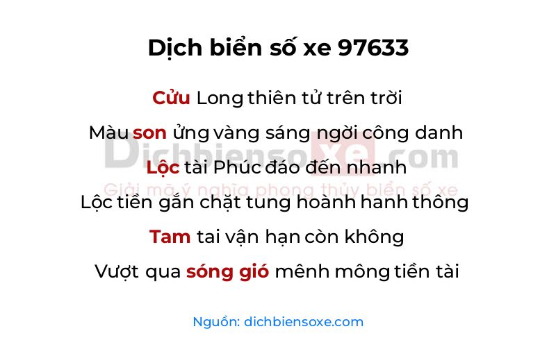 Dịch thơ biển số 97633