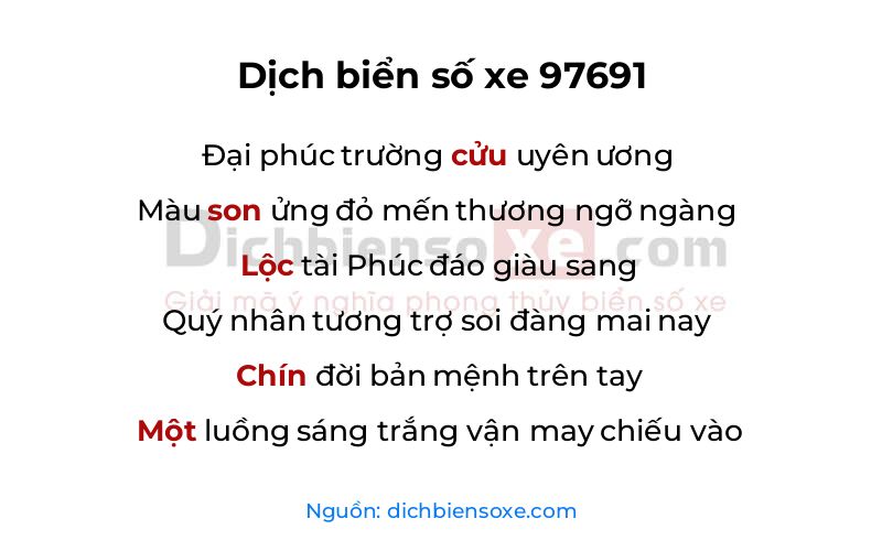 Dịch thơ biển số 97691