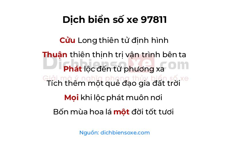Dịch thơ biển số 97811
