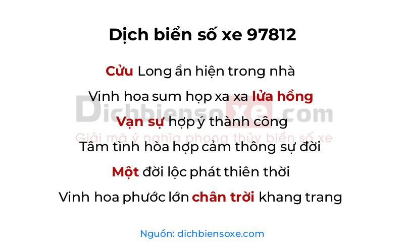 Dịch thơ biển số 97812