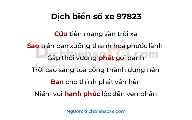 Dịch thơ biển số 97823