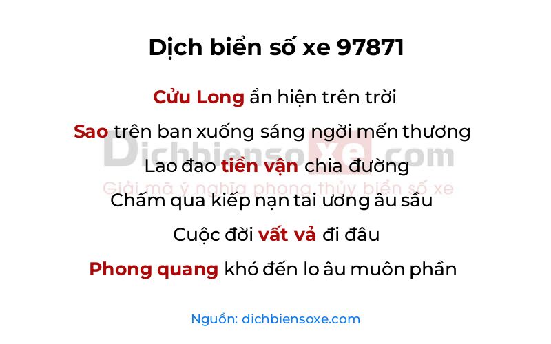 Dịch thơ biển số 97871