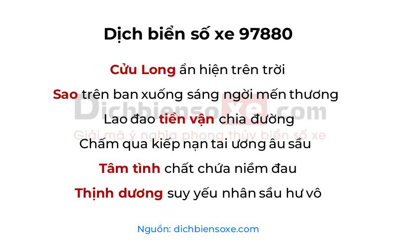 Dịch thơ biển số 97880