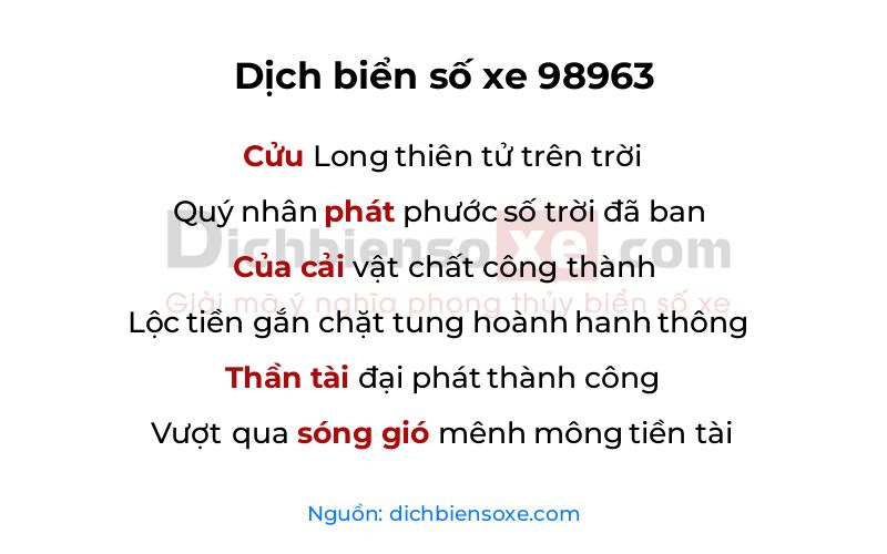 Dịch thơ biển số 98963