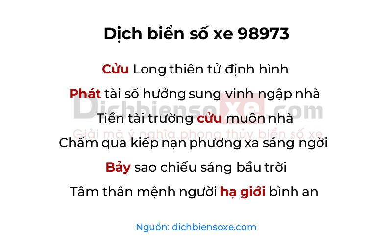 Dịch thơ biển số 98973
