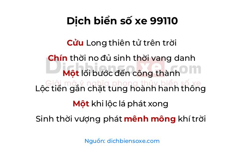 Dịch thơ biển số 99110