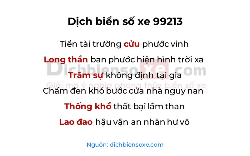 Dịch thơ biển số 99213