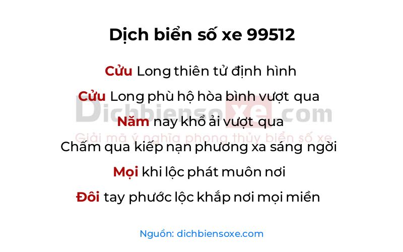 Dịch thơ biển số 99512