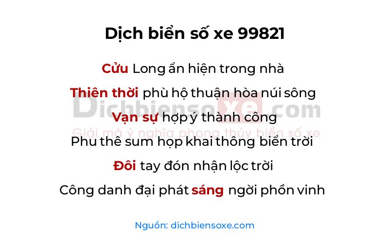 Dịch thơ biển số 99821