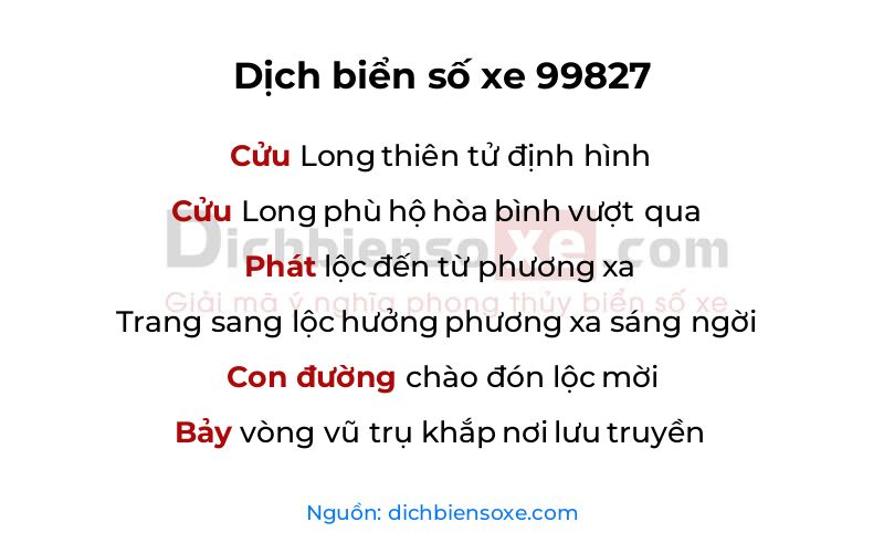 Dịch thơ biển số 99827