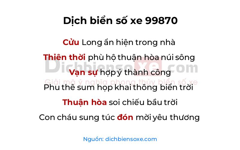 Dịch thơ biển số 99870