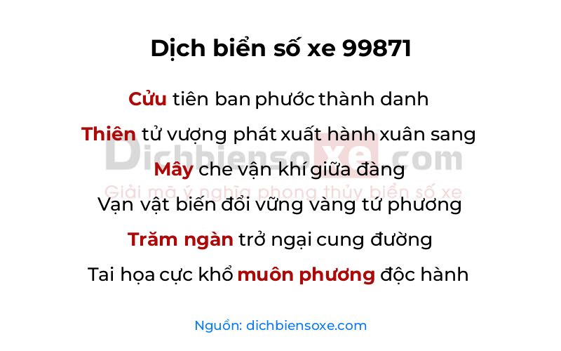 Dịch thơ biển số 99871