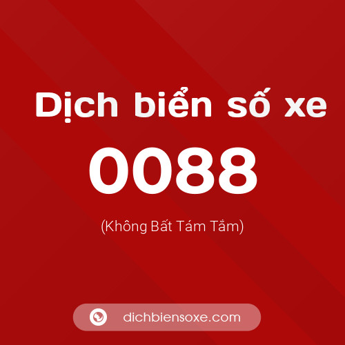 Ý nghĩa biển số xe 0088 là gì?