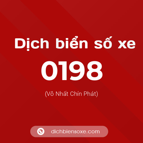 Ý nghĩa biển số xe 0198 là gì?