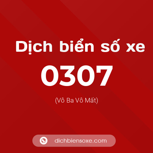 Ý nghĩa biển số xe 0307 là gì?