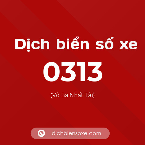 Ý nghĩa biển số xe 0313 là gì?