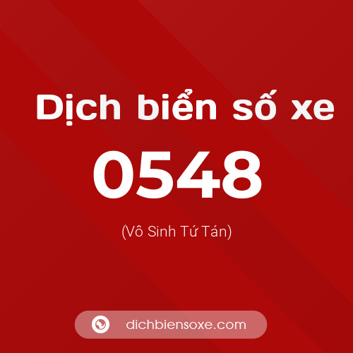 Ý nghĩa biển số xe 0548 là gì?