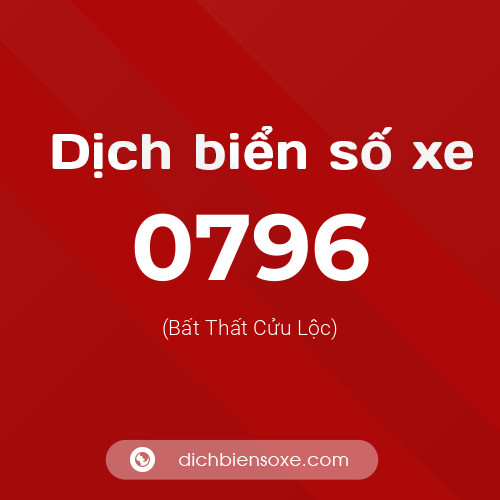 Ý nghĩa biển số xe 0796 là gì?