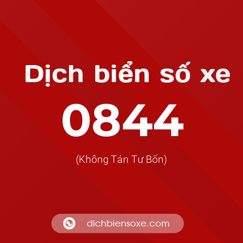 Ý nghĩa biển số xe 0844 là gì?
