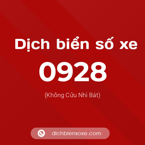 Ý nghĩa biển số xe 0928 là gì?