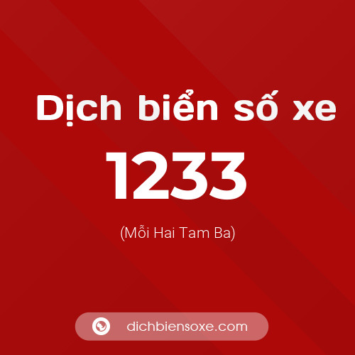 Ý nghĩa biển số xe 1233 là gì?