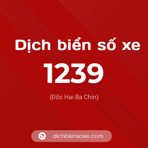 Ý nghĩa biển số xe 1239 là gì?