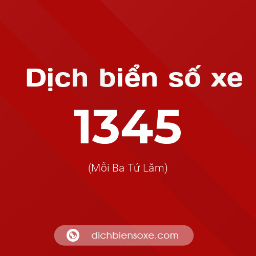Ý nghĩa biển số xe 1345 là gì?