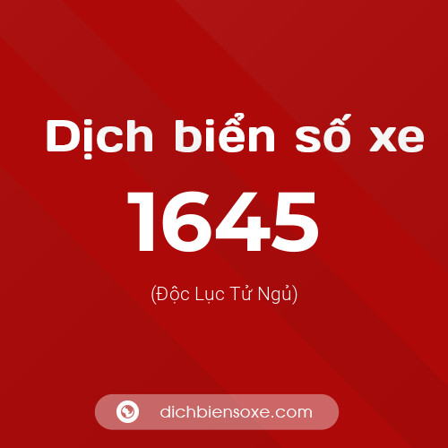 Ý nghĩa biển số xe 1645 là gì?