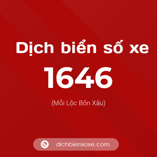 Ý nghĩa biển số xe 1646 là gì?