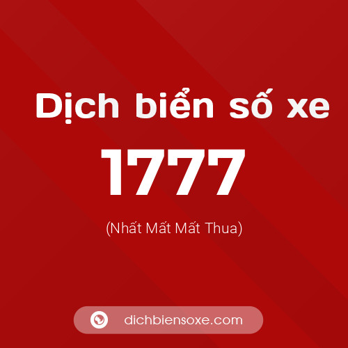 Ý nghĩa biển số xe 1777 là gì?