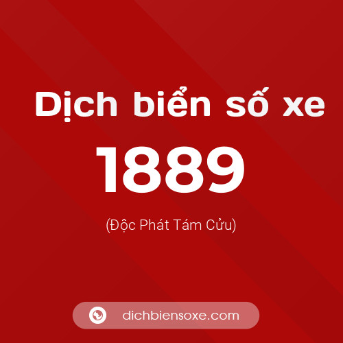 Ý nghĩa biển số xe 1889 là gì?