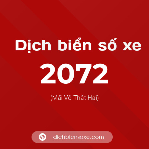 Ý nghĩa biển số xe 2072 là gì?