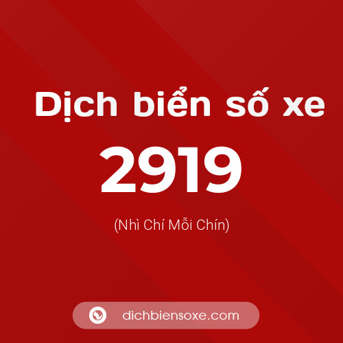 Ý nghĩa biển số xe 2919 là gì?