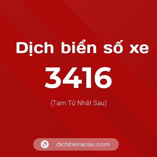 Ý nghĩa biển số xe 3416 là gì?