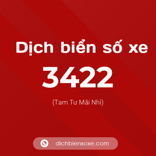 Ý nghĩa biển số xe 3422 là gì?