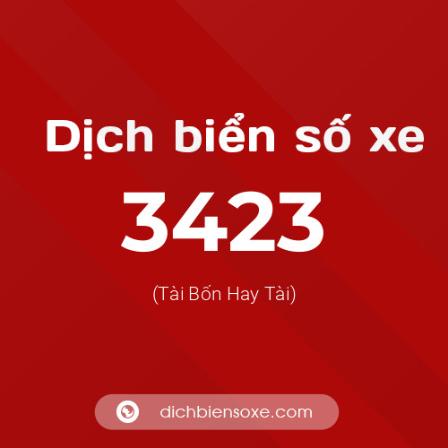Ý nghĩa biển số xe 3423 là gì?