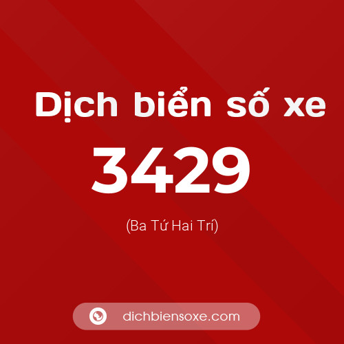 Ý nghĩa biển số xe 3429 là gì?
