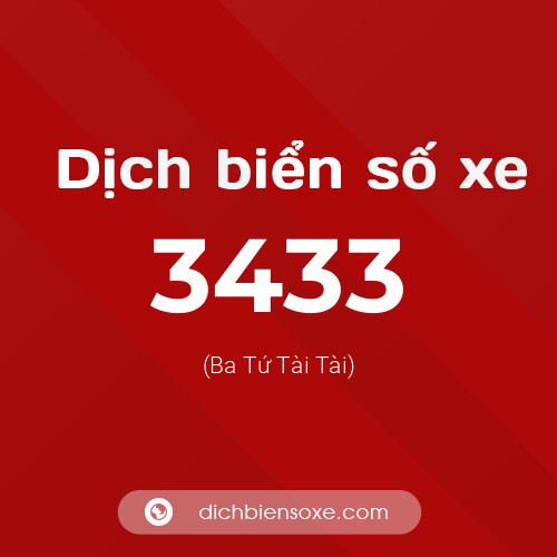 Ý nghĩa biển số xe 3433 là gì?