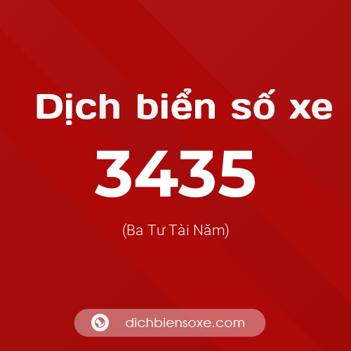 Ý nghĩa biển số xe 3435 là gì?