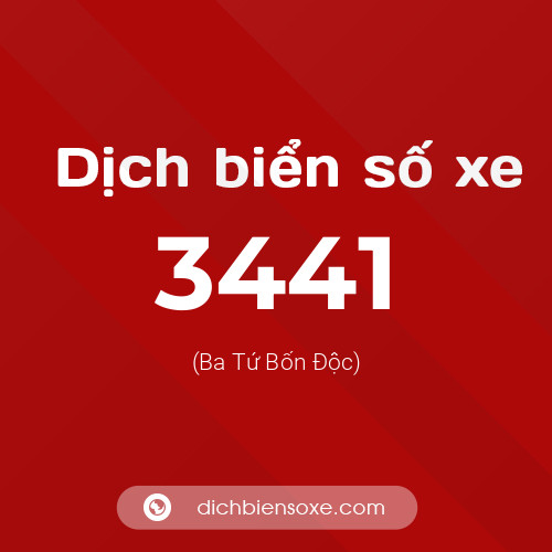 Ý nghĩa biển số xe 3441 là gì?