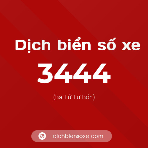 Ý nghĩa biển số xe 3444 là gì?
